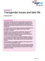 Open Transgender issues and later life